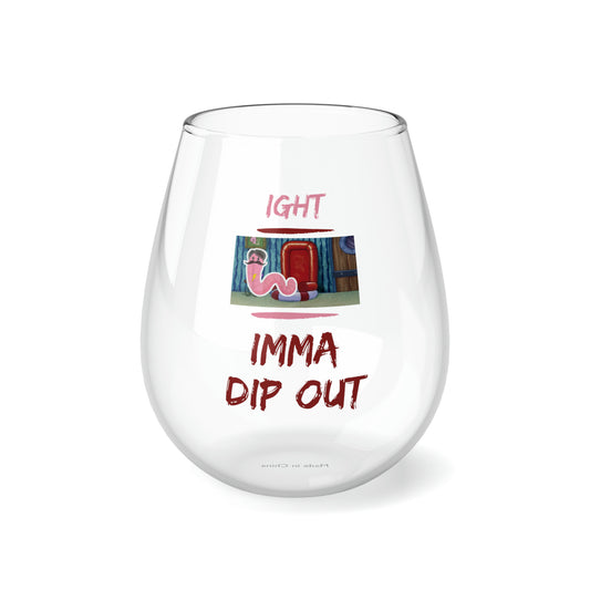 Dip Out Stemless Wine Glass, 11.75oz